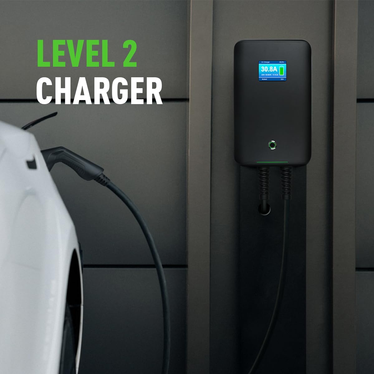 Wallbox 32A (BASIC/APP/RFID) EV 7kW monophasé Station de Recharge pour Voitures électriques avec connecteur Type 2 pour véhicule électrique Conforme à la 6,1m