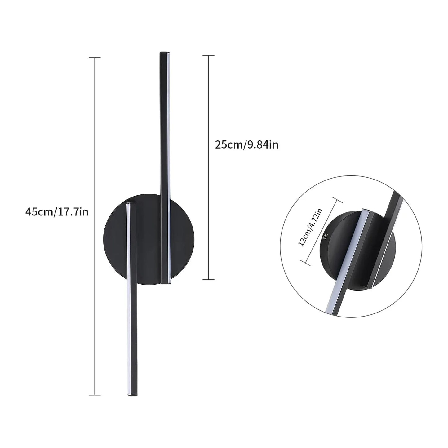 Applique murale LED, applique murale intérieure moderne 16W 1800LM 3000K plafonnier, appliques murales pour salon couloir couloir escalier