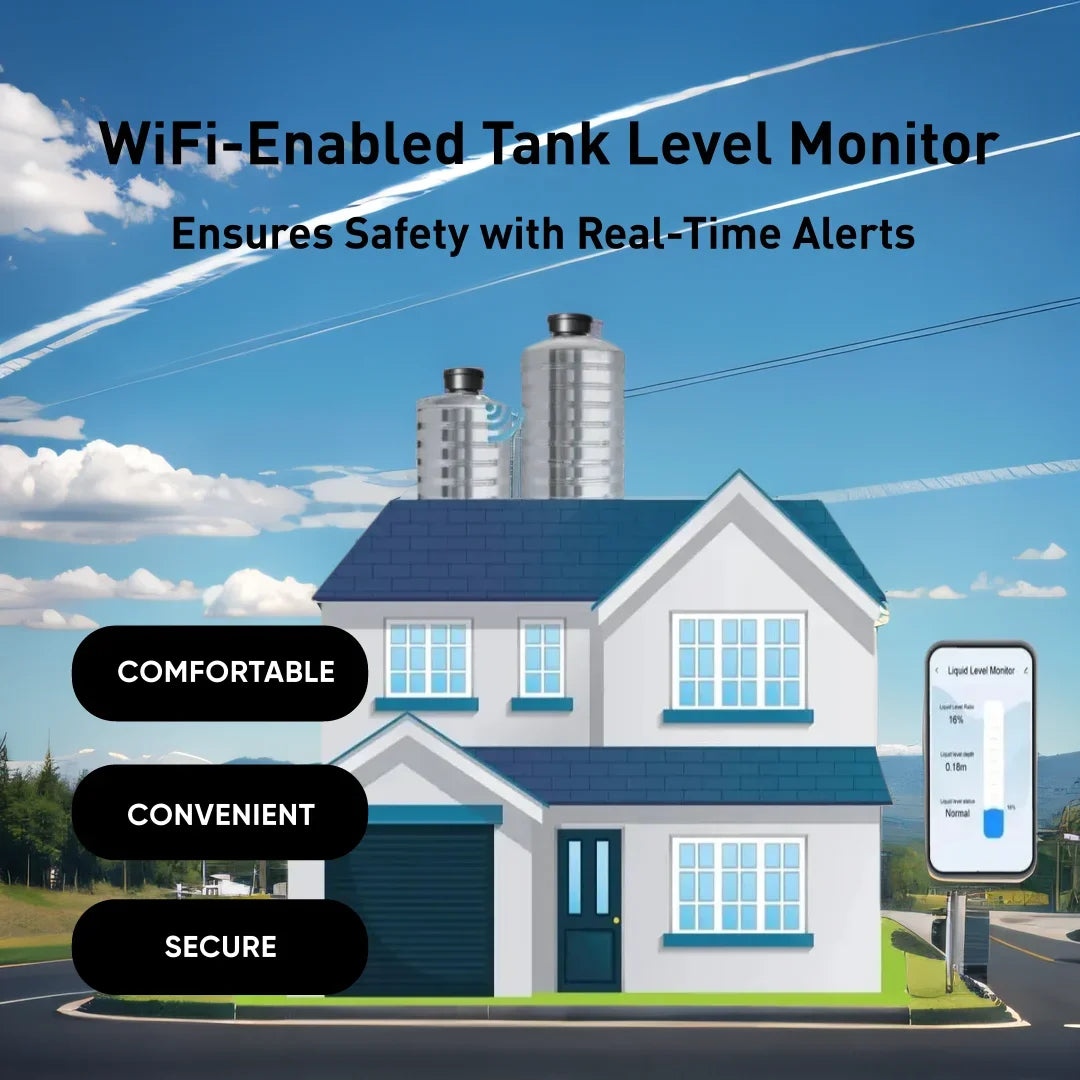 Détecteur d'application Mobile sans fil ultrasonique, capteur de niveau de liquide, d'eau, de carburant, d'huile, indicateur d'alarme, moniteur de réservoir à distance TLC2206