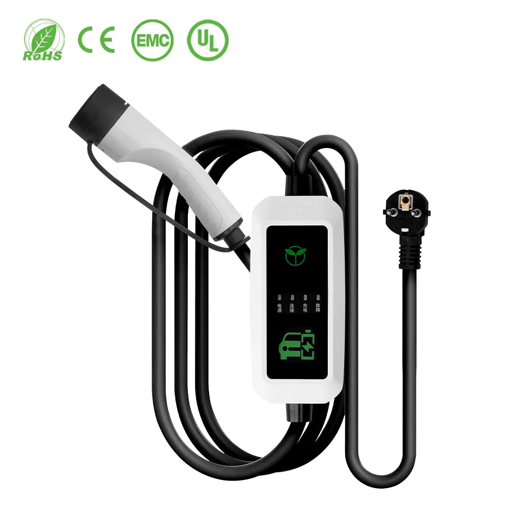 EV Charging Station 16A 3.5KW 3 Phase Electric Vehicle Car Charger EVSE Wallbox Wallmount Type2 Cable IEC62196 APP Control