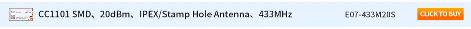 Technologie de communication éventuelles I de petite taille CC1101 technologie Transcsec sans fil EBYTE E07-M1101D-SMA carte de développement 433MHz à faible puissance