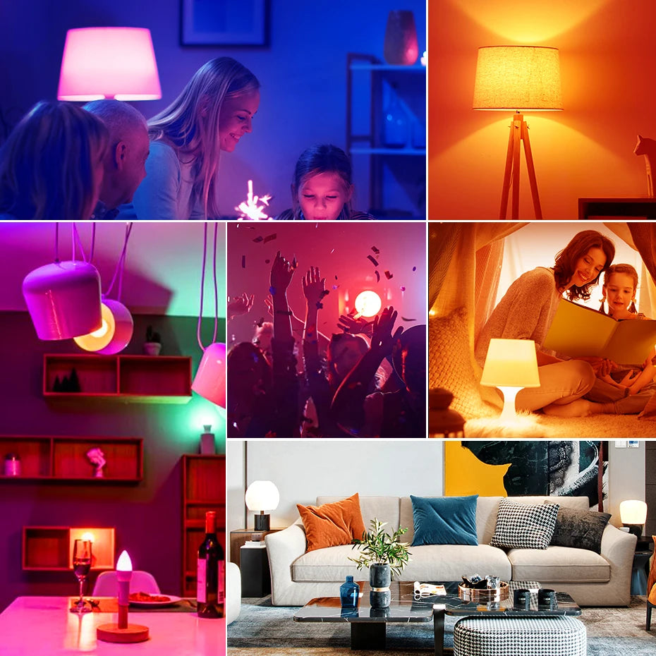 Ampoules Led intelligentes WIFI E27 TUYA/Smart Life RGB + blanc + ampoule Led chaude 220v lampe pour Yandex Alice automatisation Google Home Alexa