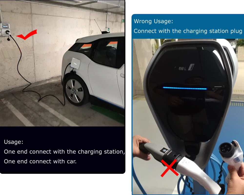 vehicule  électrique Type 1 à type 2 ev chargeur de câble j1772 32a chargeur de véhicule électrique 5M iec62196 evse kit