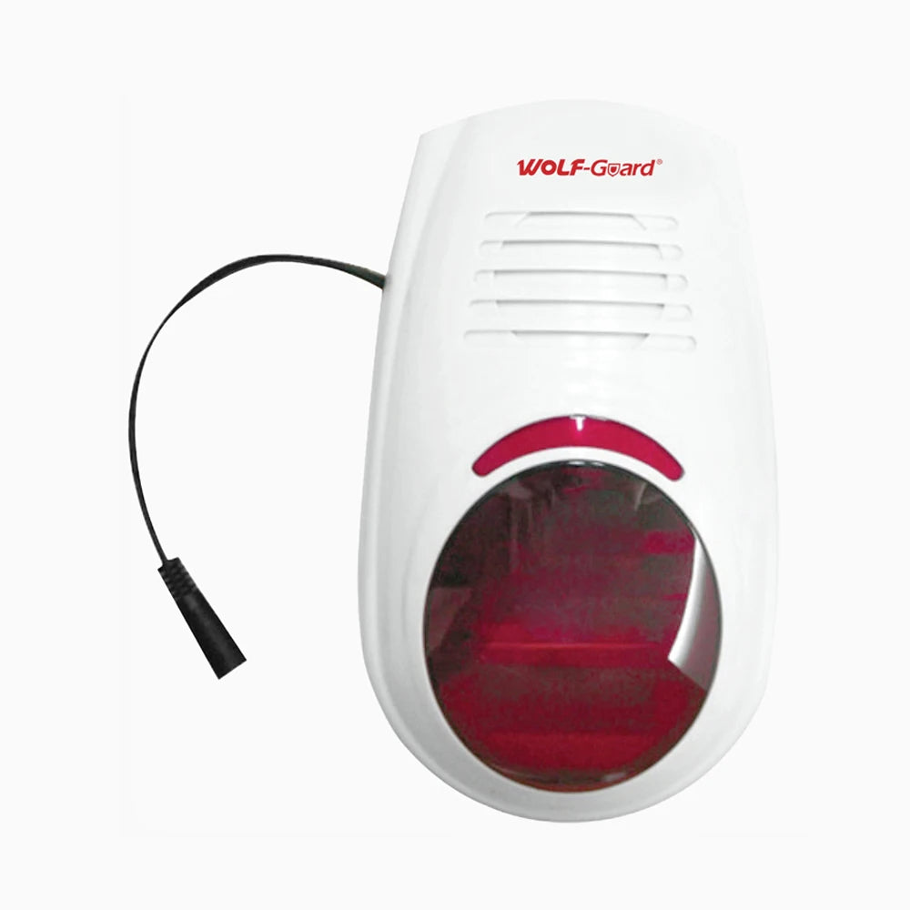 Wolf-Guard-Sirène Clignotante Sonore Sans Fil, Système de Sécurité Domestique Anti-Cambriolage, Étanche, Niket Extérieur, 101 Wifi, 110dB, 433MHz