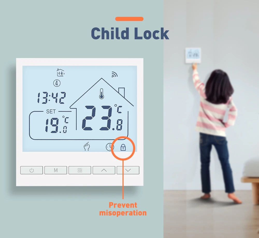 Beok Tuya Thermostat de sol WIFI pour maison intelligente avec Alexa Yandex Google contrôle régulateur de température de chauffage par le sol chaud 220V