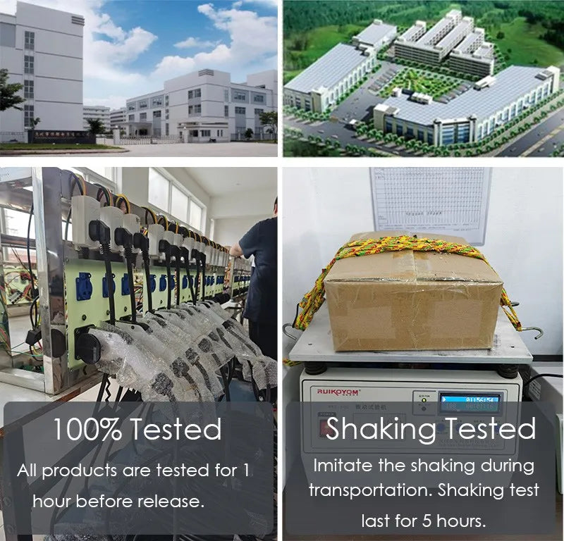 Câble de chargement de rue EV étanche pour Station Wallbox 5M 3.5KW-22KW Type 2 Type 1 Mode 3 noir