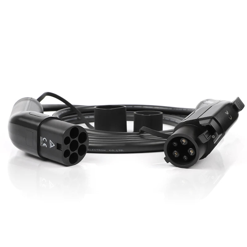 vehicule  électrique Type 1 à type 2 ev chargeur de câble j1772 32a chargeur de véhicule électrique 5M iec62196 evse kit