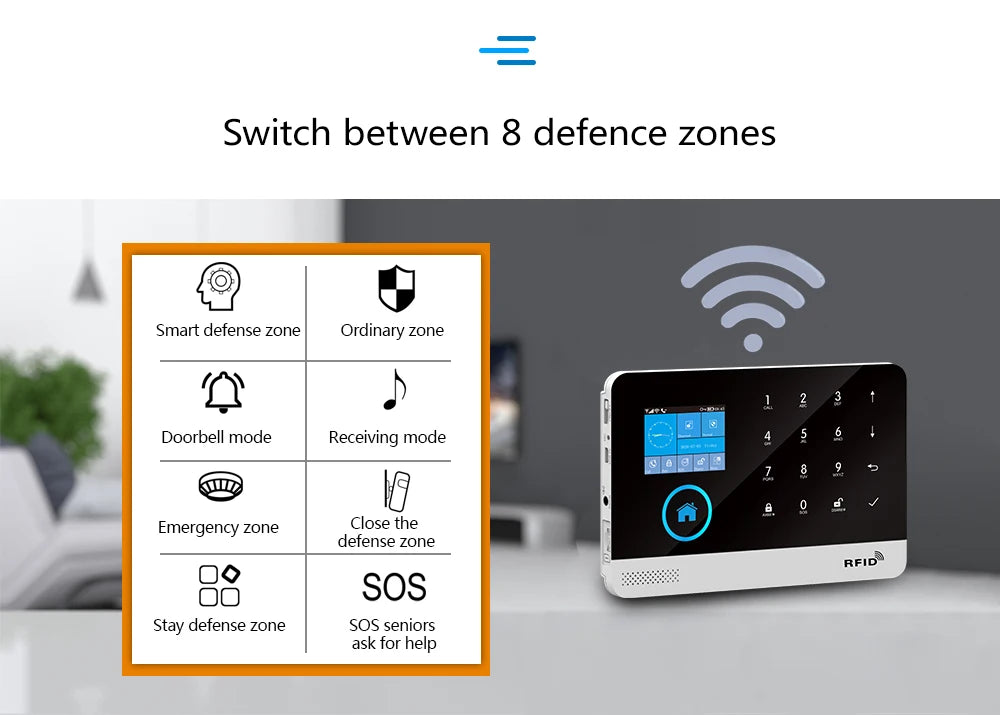 Zagreb O-Système d'alarme sans fil pour la sécurité à domicile, alarme antivol, Tuya Smart App, fonctionne avec Alexa, WiFi, 433MHz, 101