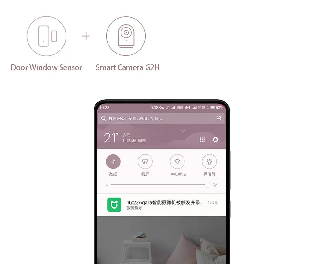 Aqara – capteur de porte et fenêtre Zigbee, Version mondiale, application pour maison intelligente, moniteur à distance sans fil, MCCGQ11LM, fonctionne avec Mi HomeKit