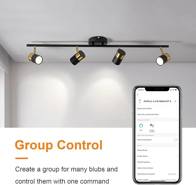 Ampoule réfléchissante Alexa, 4.5W, 350LM, ampoules intelligentes multicolores, contrôle d'application, compatible avec Alexa, Google Home, RVB et 2700K-6500K