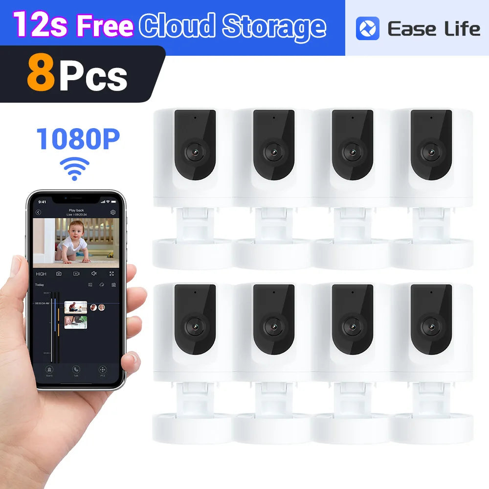 Caméra pour animaux de compagnie, caméra de sécurité intérieure, caméra pour animaux de compagnie avec application téléphonique, caméra de sécurité intérieure, caméra bébé pliable pour la sécurité de la maiso