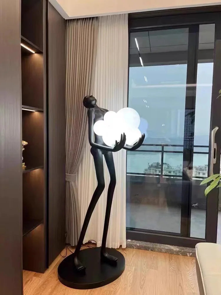 Lampadaire Humanoïde Nordique, Sculpture Design, Décoration de Hall d'Exposition, Lampes de Salon, Lampe de Style Halloween, Lampe de Chambre