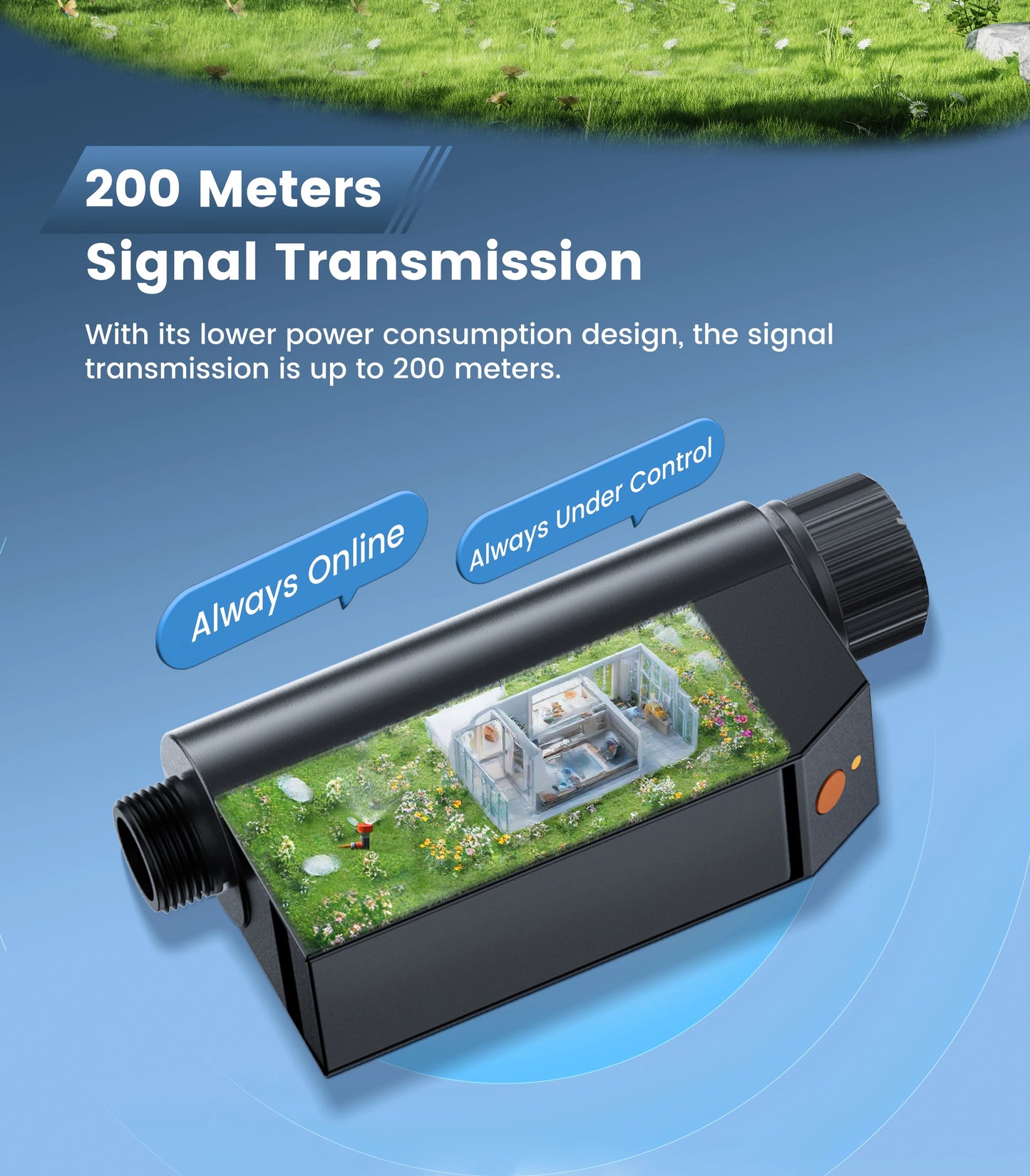 GIRIER Minuterie d'eau intelligente Minuterie d'arrosage WiFi Aucun hub requis pour l'irrigation goutte à goutte de tuyau d'arrosage fonctionne avec l'application Tuya prend en charge Alexa