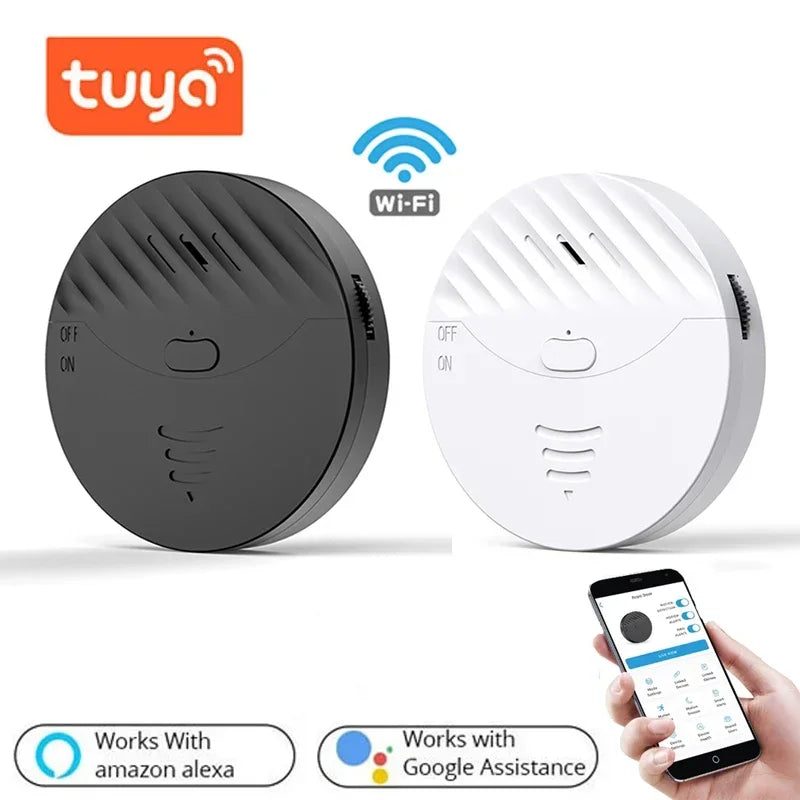 Tuya – capteur de vibrations WiFi intelligent, alarme, détecteur de vibrations pour portes et fenêtres, 130db, alerte de Protection de sécurité domestique, fonctionne avec Alexa