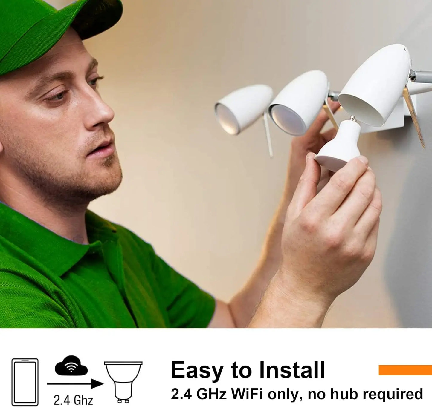 Ampoule réfléchissante Alexa, 4.5W, 350LM, ampoules intelligentes multicolores, contrôle d'application, compatible avec Alexa, Google Home, RVB et 2700K-6500K