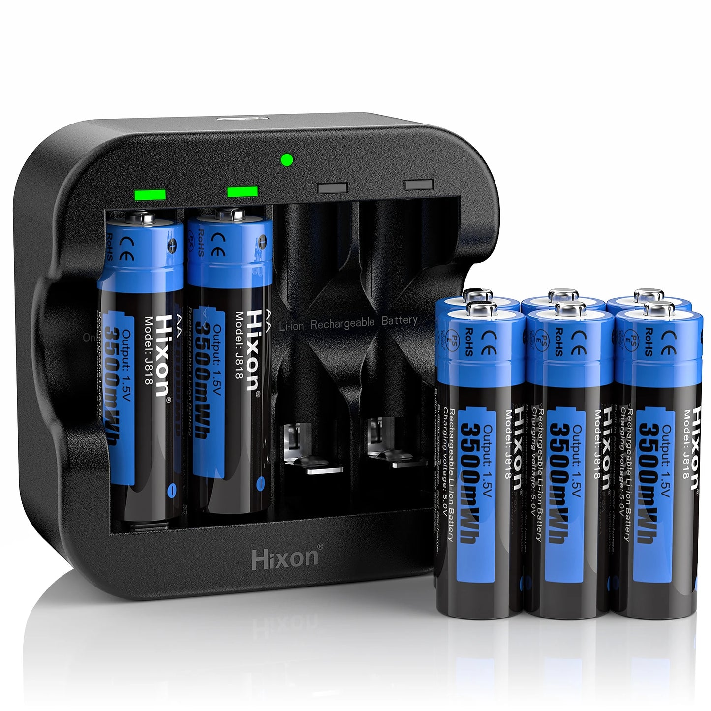 Hixon aa 1.5V Li-ion batterie Rechargeable 3500mWh 1.5V Lithium AA piles rechargeables 1.5v AA batterie pour jouet télécommandé