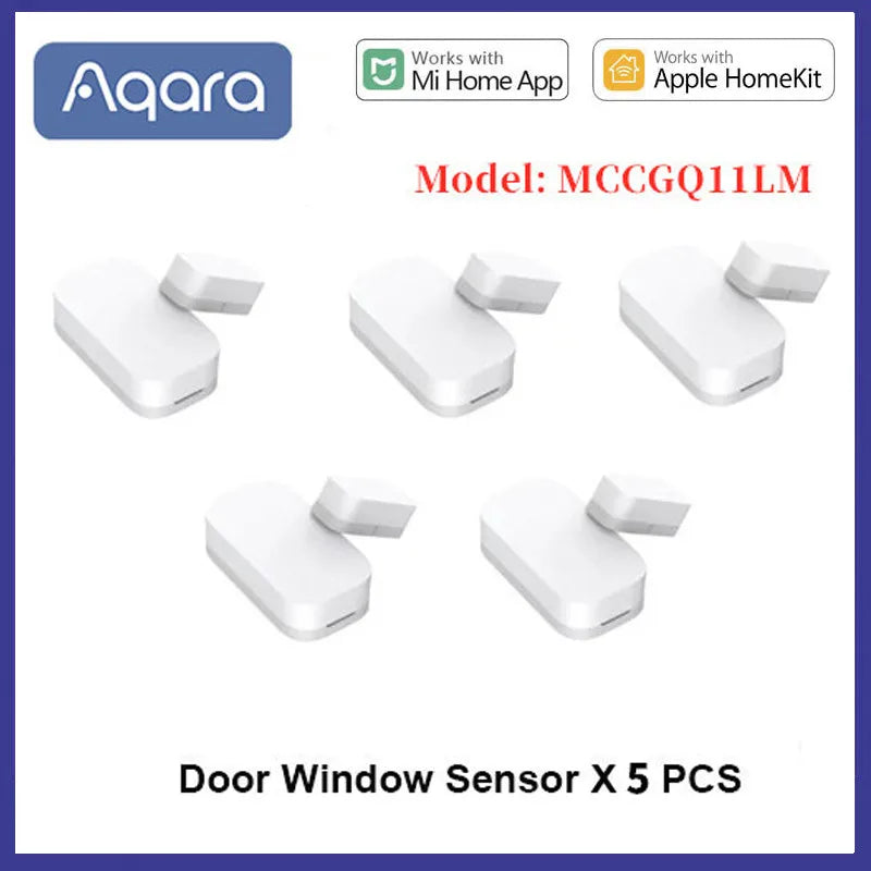 Aqara-Mini Capteur de Porte et Fenêtre Intelligent Zigbee, Connexion Sans Fil, Alarme, Maison Intelligente, HomeKit pour Xiaomi ata jia Mi Home
