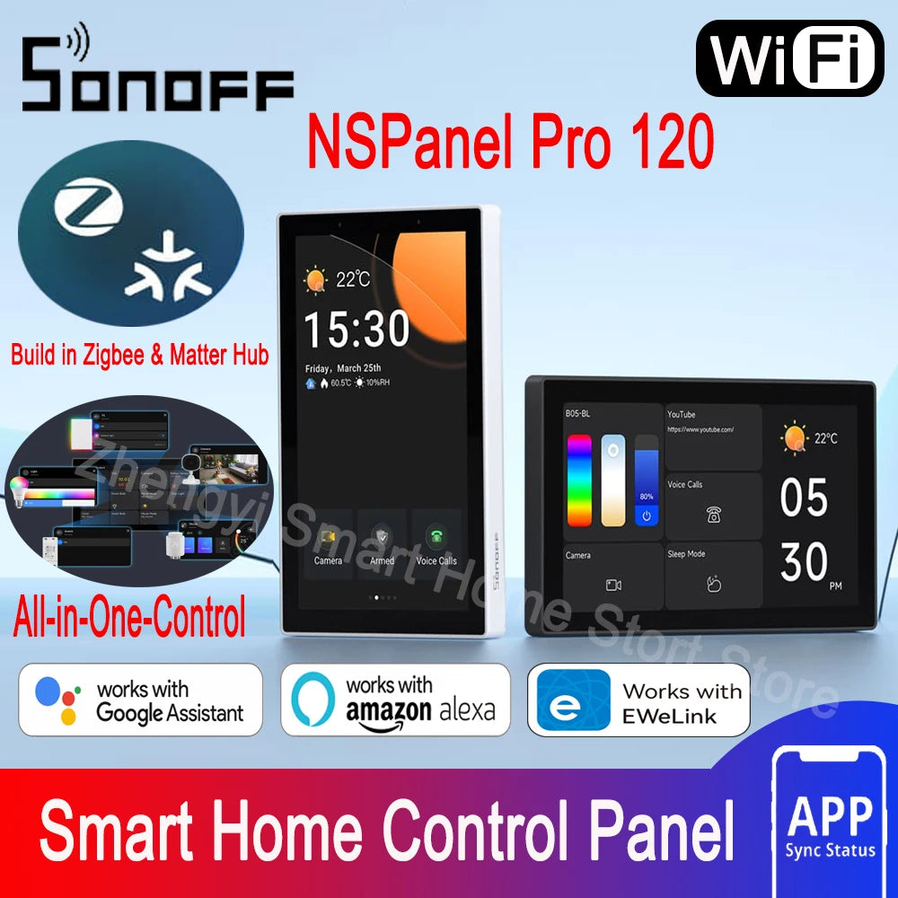 SONOFF NSPanel Pro 120 Type panneau de commande pour maison intelligente consommation d'énergie intelligente Module de commutation bricolage prise en charge des appareils Sonoff