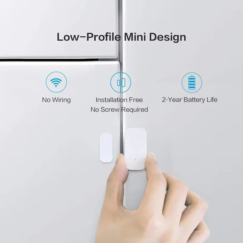 Aqara-Mini Capteur de Porte et Fenêtre Intelligent Zigbee, Connexion Sans Fil, Alarme, Maison Intelligente, HomeKit pour Xiaomi ata jia Mi Home