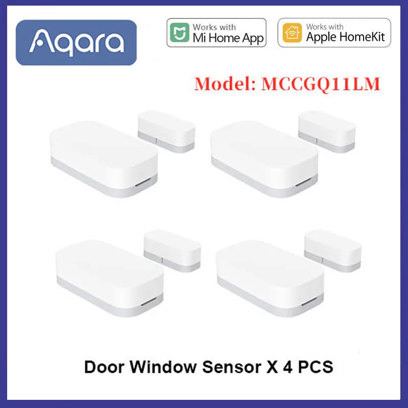 Aqara-Mini Capteur de Porte et Fenêtre Intelligent Zigbee, Connexion Sans Fil, Alarme, Maison Intelligente, HomeKit pour Xiaomi ata jia Mi Home