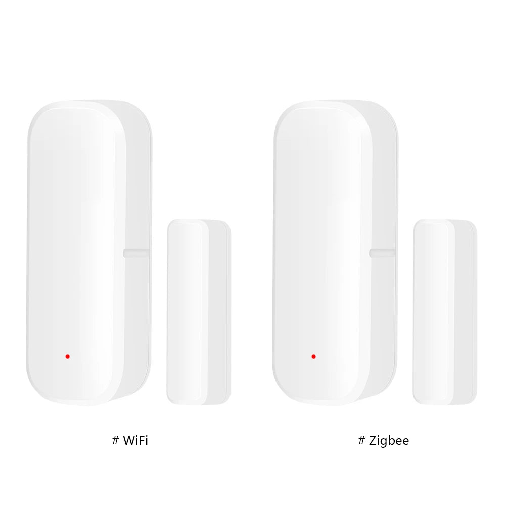 Détecteur intelligent d'ouverture/fermeture de porte WiFi/Zigbee, Notification de capteur de porte de fenêtre Tuya, prise en charge pour Google Home/Alexa pour la maison