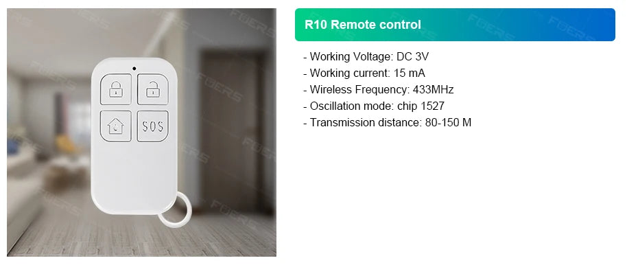 FUERS G12 Tuya WiFi GSM système d'alarme de sécurité sans fil maison affaires alarme antivol avec sirène RFID détecteur de mouvement capteur de fumée