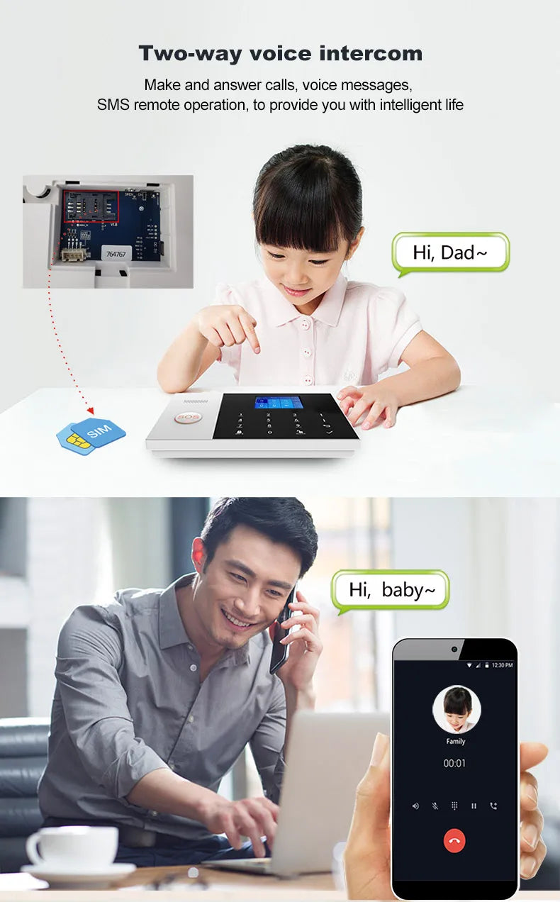 Nouveau système d'alarme domestique sans fil 2G GSM WiFi avec détecteur de mouvement alarme antivol pour Tuya SmartLife APP alarme de maison de jardin