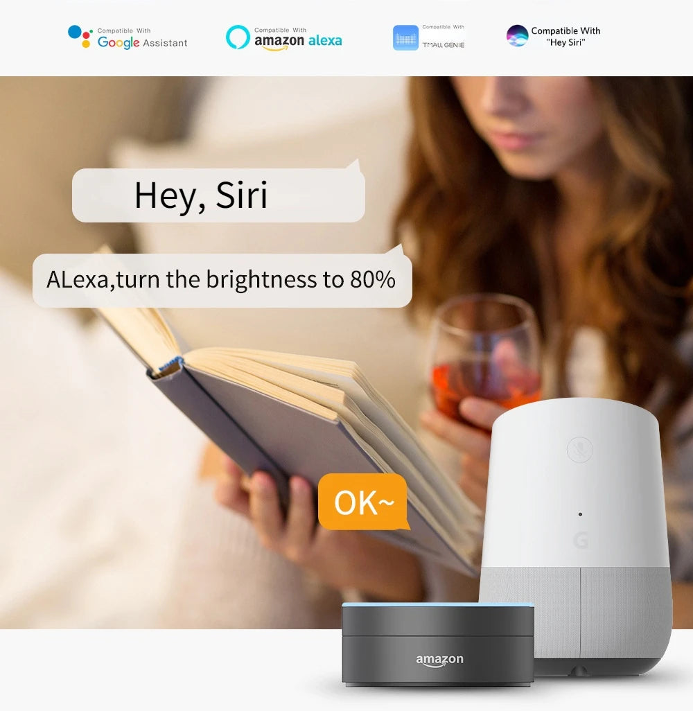 Ampoules Led intelligentes WIFI E27 TUYA/Smart Life RGB + blanc + ampoule Led chaude 220v lampe pour Yandex Alice automatisation Google Home Alexa