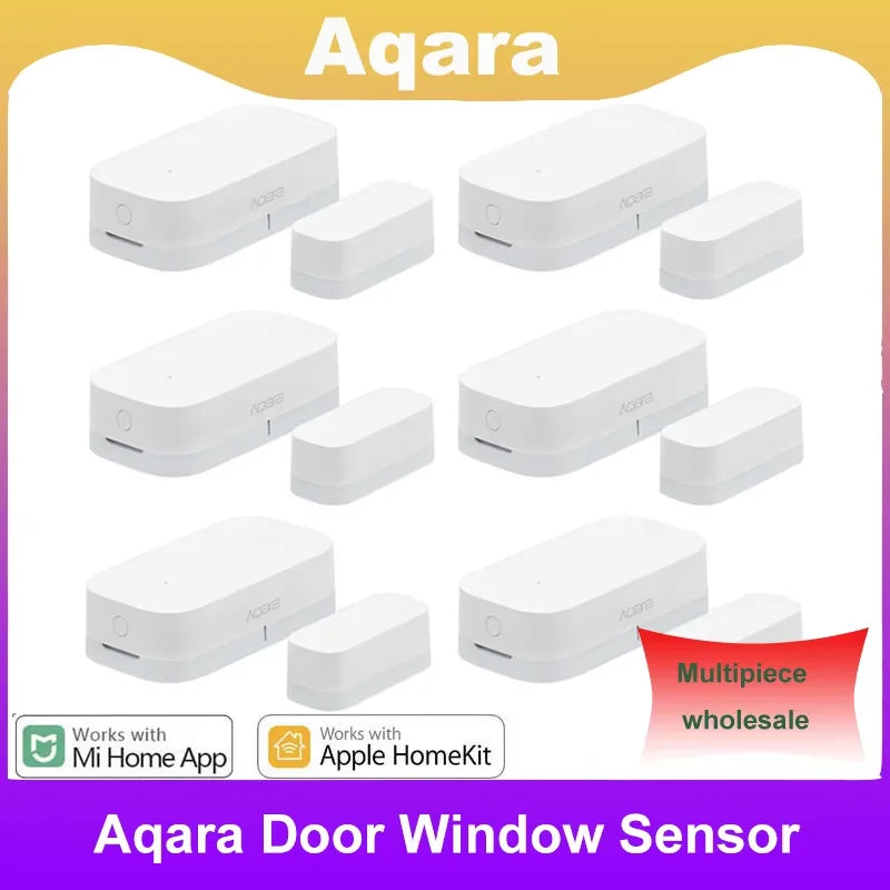Aqara-Mini Capteur de Porte et Fenêtre Intelligent Zigbee, Connexion Sans Fil, Alarme, Maison Intelligente, HomeKit pour Xiaomi ata jia Mi Home