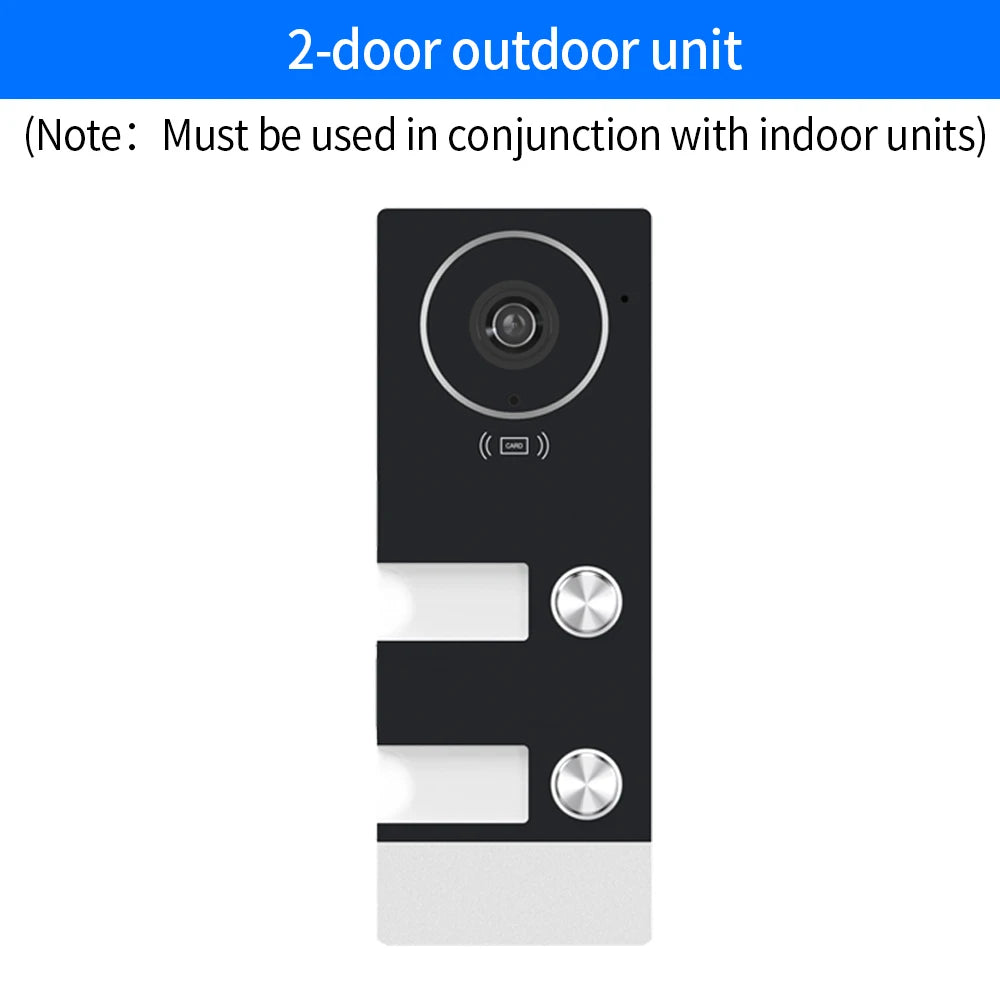 TUYA-Visiophone Multifamilial avec Écran de 3/4 Pouces, Kit d'Interphone Vidéo, Wifi, Moniteur, Cloche de Porte, Déverrouillage de Carte, Appartement, 2/7/10