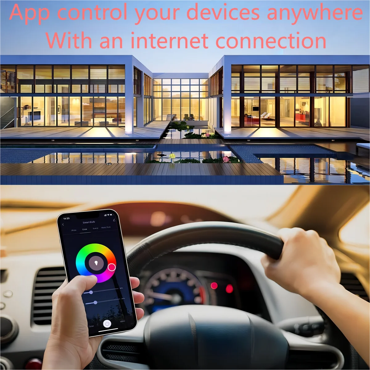 Ampoule LED intelligente Tuya E27 9W 900lm RGBCW, 2 pièces, couleur changeante, AC220V, Bluetooth, WiFi, Alexa/Google Home, ampoules à vis compatibles