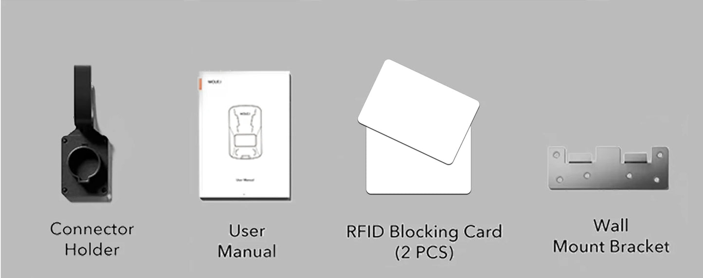WOUEJ EV Station de charge W3 Type 2 7KW 32A 1 phase chargeur de véhicule électrique Wallbox APP commande vocale carte RFID écran LCD