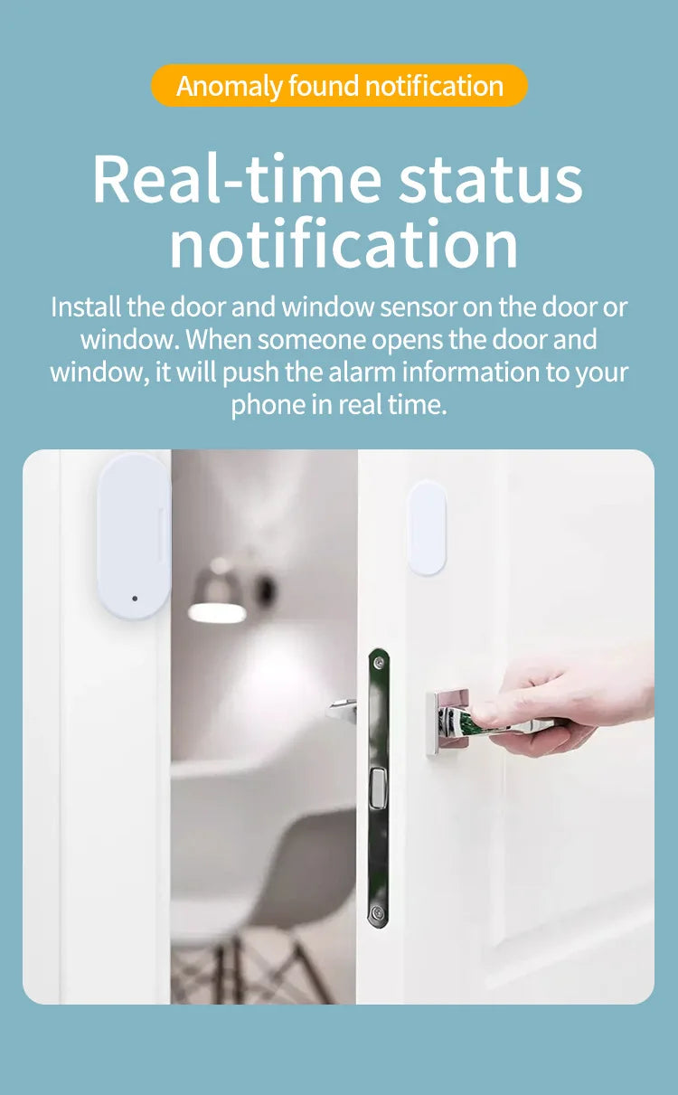 Tuya ZigBee – capteur de porte et fenêtre, détection de lumière Lux 2 en 1, alarme magnétique en temps réel, application, moniteur à distance, fonctionne avec Alexa Google
