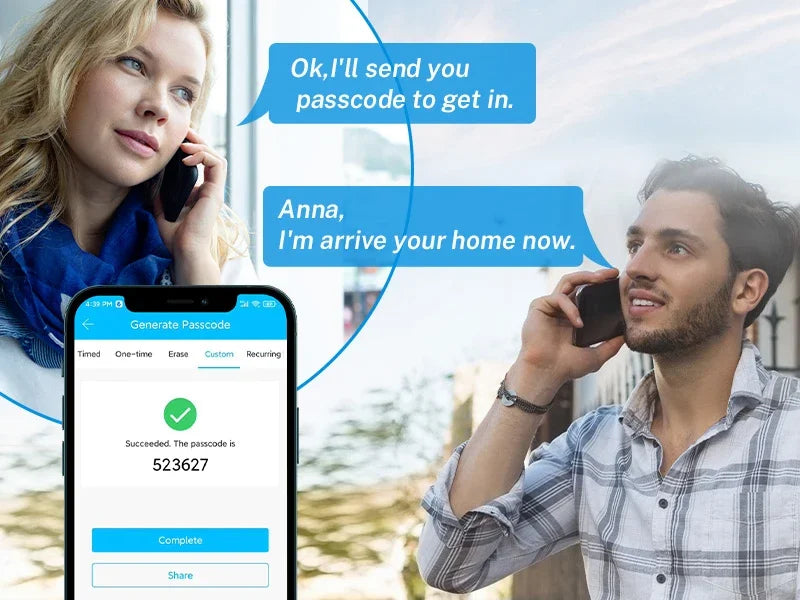 TTlock App se connecte sans passerelle serrure intelligente Wifi télécommande entrée sans clé serrure de porte à empreinte digitale numérique avec clavier