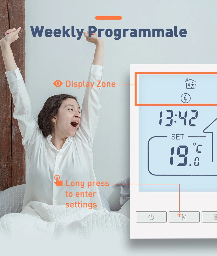 Beok Tuya Thermostat de sol WIFI pour maison intelligente avec Alexa Yandex Google contrôle régulateur de température de chauffage par le sol chaud 220V