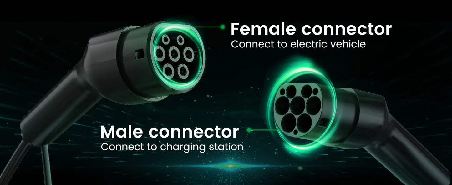 Goneo-Câble de Chargement existent Électrique, EV/PHEV, Type 2, 3 Phases, 22kw, 11kw, 7kw, Vop 2 à Vop 2, Hybrid Auto Cable T2