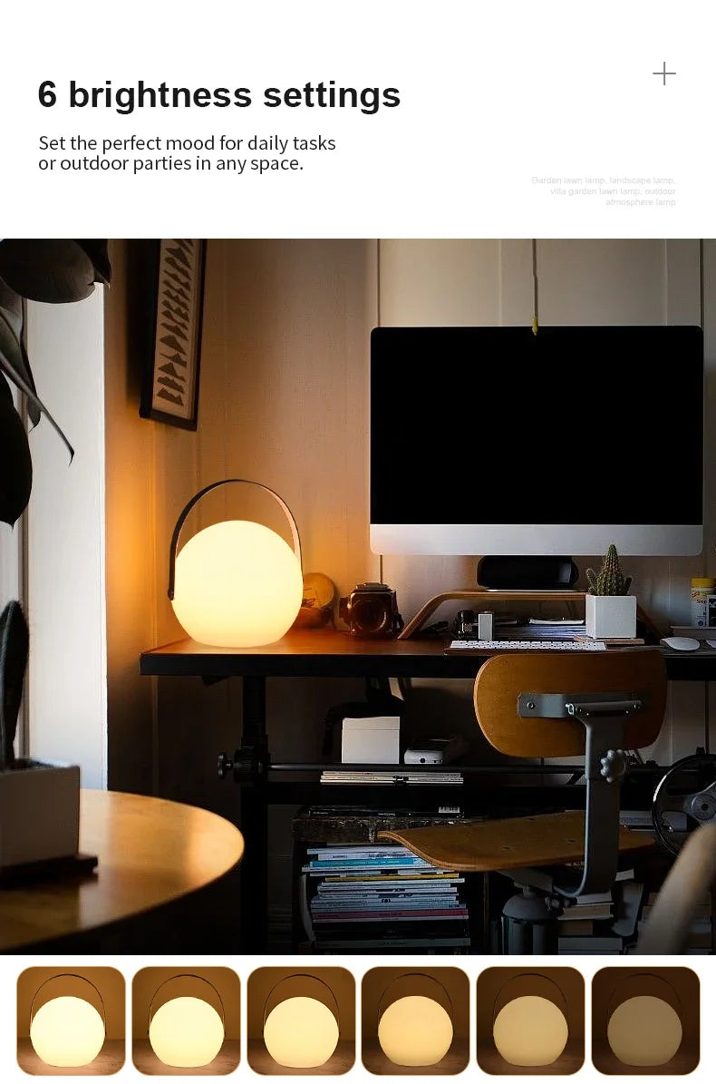 Tuya-Lampe de Table Portable Intelligente, Télécommande, RVB, LED, Extérieur, Étanche, Sans Fil, Camping, USB, Veilleuse, 16 Documents