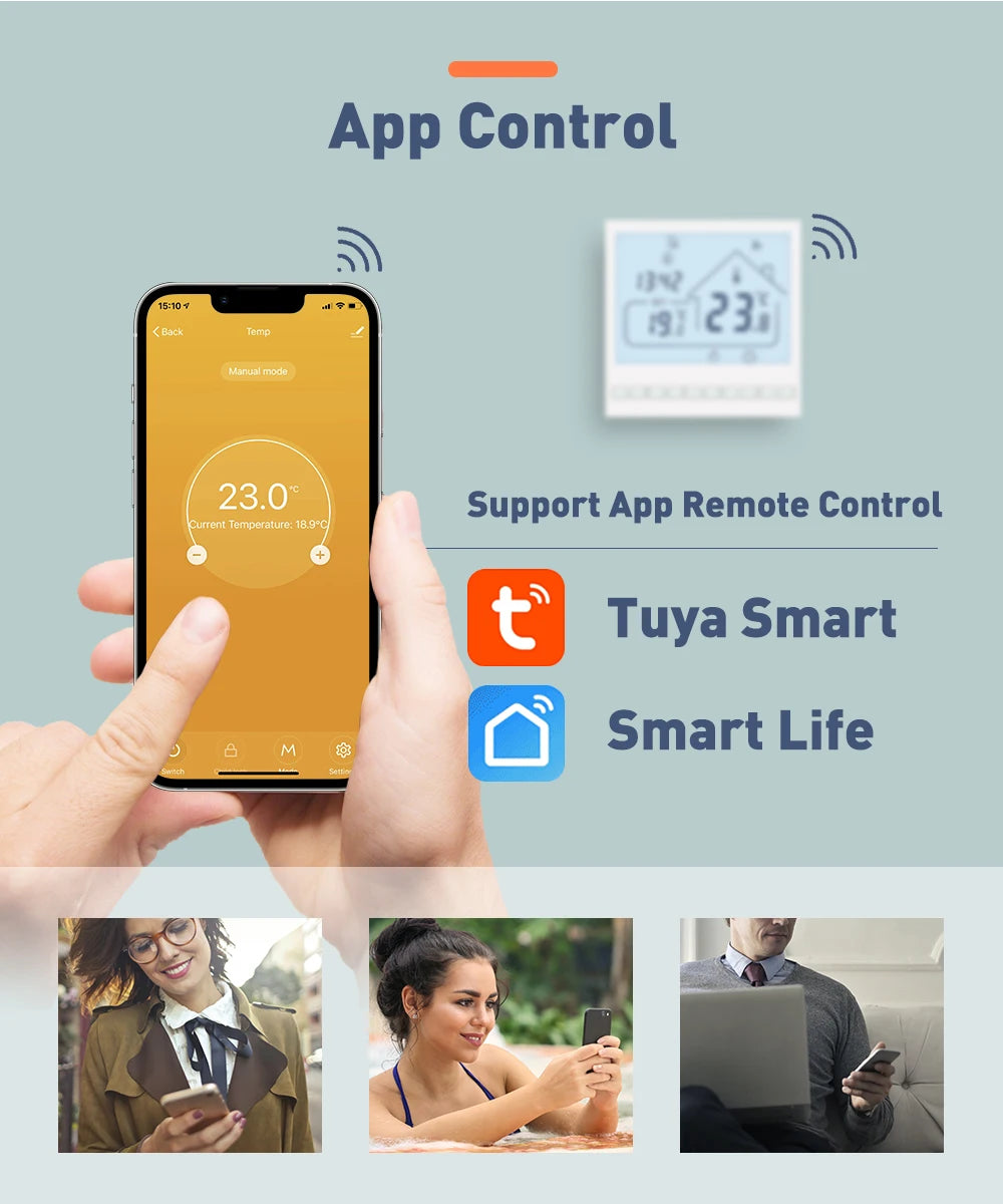 Beok Tuya Thermostat de sol WIFI pour maison intelligente avec Alexa Yandex Google contrôle régulateur de température de chauffage par le sol chaud 220V