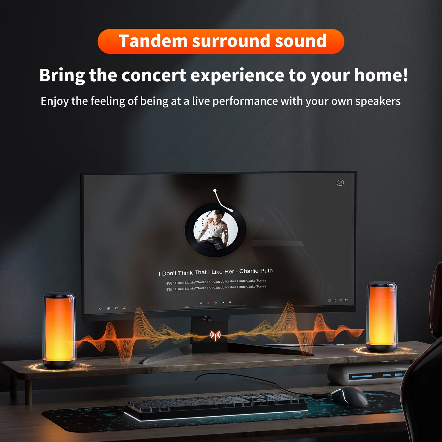 enceinte bluetooth puissantes12 types de lumières de couleur, veilleuse, escales, lampes, haut-parleur, 57mm, QSoutheast, Dolby Cinema, Soun