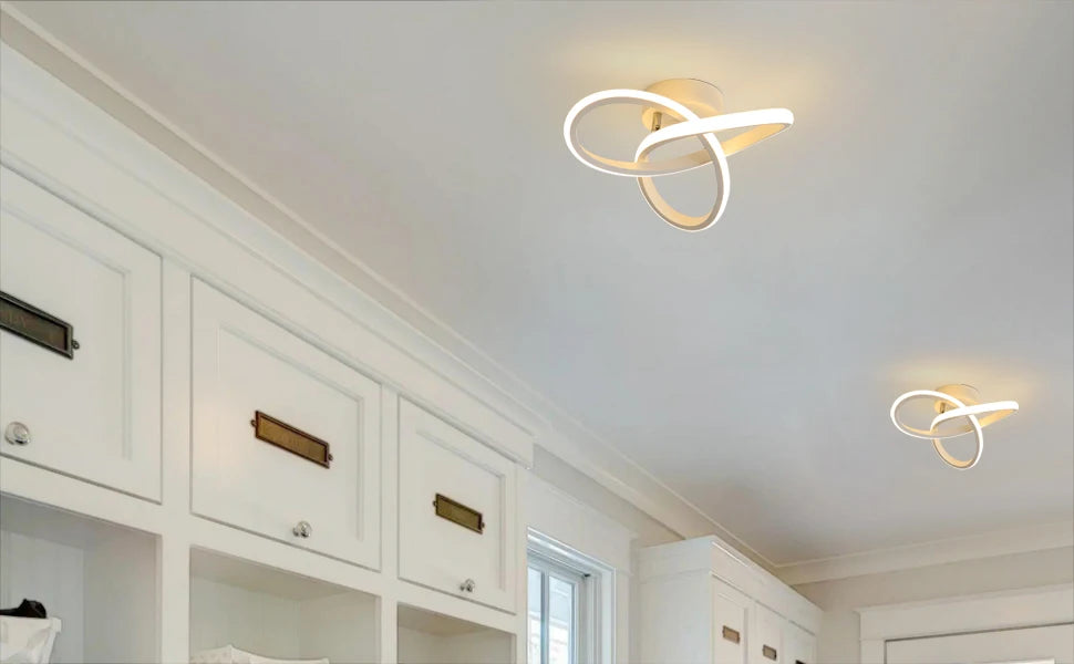 Plafonnier LED, plafonnier moderne 20W 2200LM plafonnier blanc pour cuisine, couloir, chambre à coucher, commande d'interrupteur