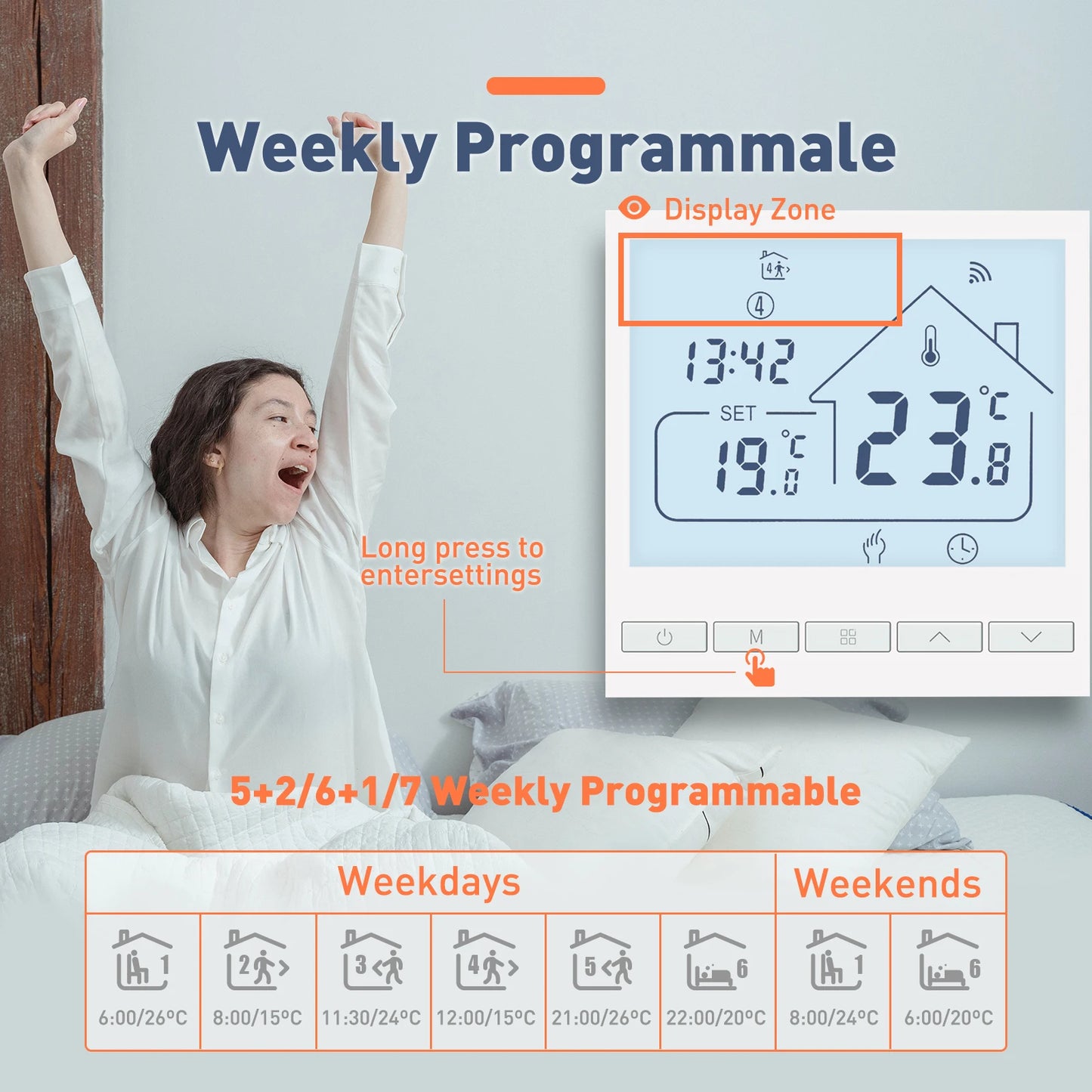 Beok Tuya Thermostat de sol WIFI pour maison intelligente avec Alexa Yandex Google contrôle régulateur de température de chauffage par le sol chaud 220V