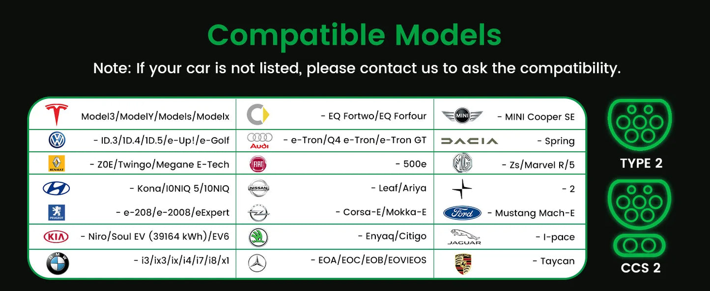Goneo-Câble de Chargement existent Électrique, EV/PHEV, Type 2, 3 Phases, 22kw, 11kw, 7kw, Vop 2 à Vop 2, Hybrid Auto Cable T2