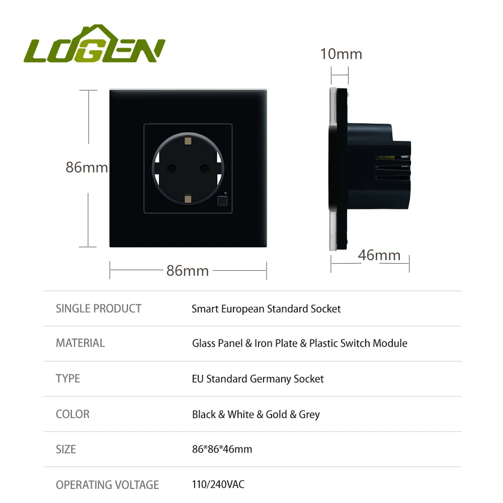 LOGEN Wifi prises intelligentes type-c USB 220V fonctionne avec Tuya vie intelligente Google Assistant Amazon Alexa Yandex Alice prise ue