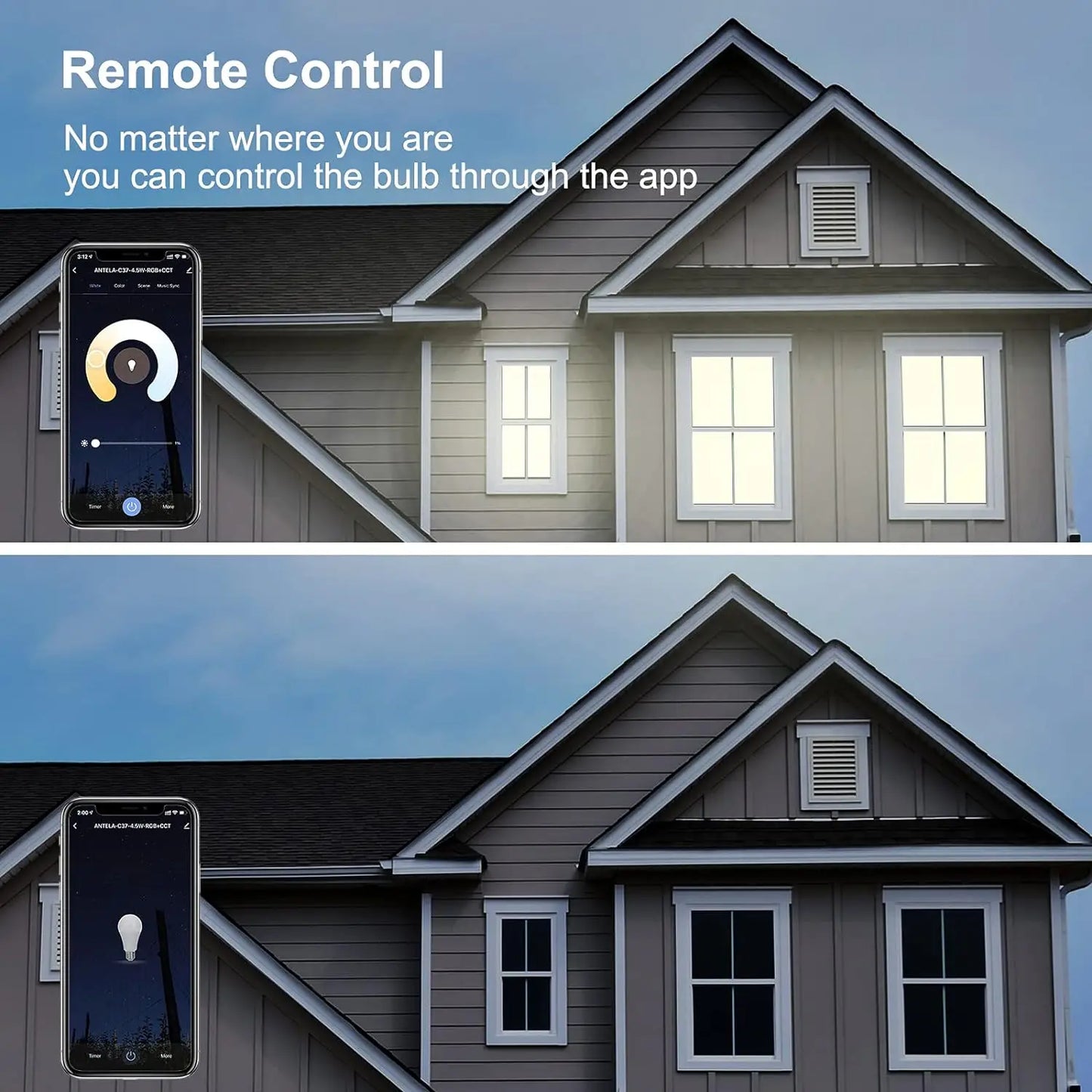 Ampoule intelligente Wi-Fi Alexa E14, 4.5W, 385Lm, 40W équivalent, RGBW blanc froid chaud, compatible avec Alexa, Google Home