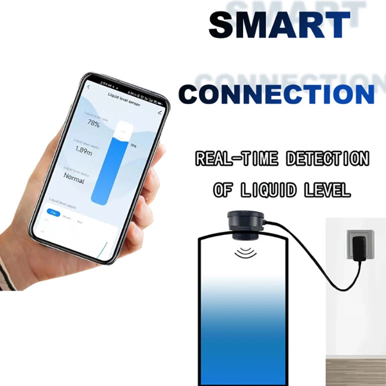 Détecteur d'application Mobile sans fil ultrasonique, capteur de niveau de liquide, d'eau, de carburant, d'huile, indicateur d'alarme, moniteur de réservoir à distance TLC2206