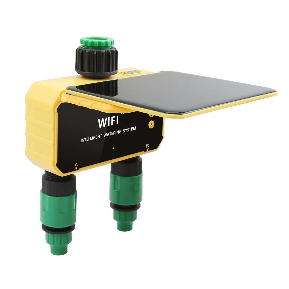 Yieryi-Minuterie d'Irrigation Solaire WIFI 1/2 Voies, Tuya/Smart Life, Valve Intelligente, Jardin Extérieur, Goutte à Goutte