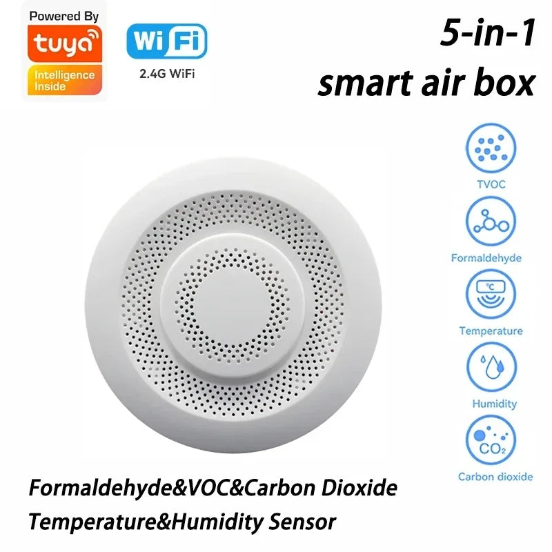 Tuya Zigbee/WiFi capteur de qualité de l'air moniteur boîte à air intelligente PM2.5 compteur de CO2 formaldéhyde cov capteur de température et d'humidité et passerelle