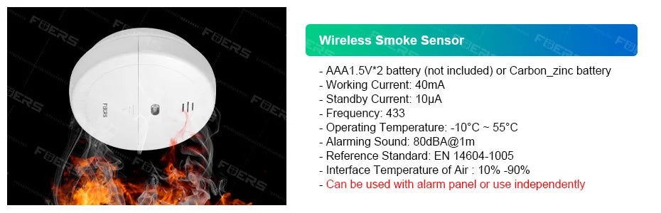 FUERS G12 Tuya WiFi GSM système d'alarme de sécurité sans fil maison affaires alarme antivol avec sirène RFID détecteur de mouvement capteur de fumée