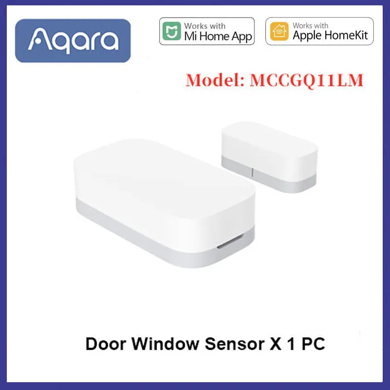Aqara-Mini Capteur de Porte et Fenêtre Intelligent Zigbee, Connexion Sans Fil, Alarme, Maison Intelligente, HomeKit pour Xiaomi ata jia Mi Home