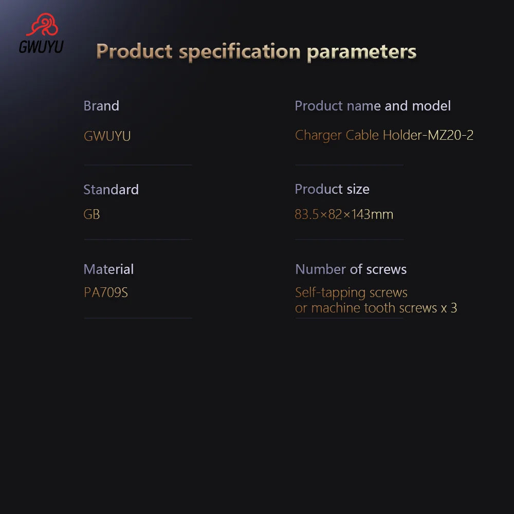 GWUYU-Support de chargeur MZ21 EV Type 1 J1772, connecteur de prise murale, câble de charge de voiture électrique